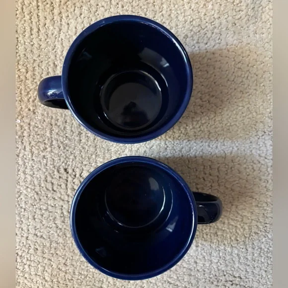 NWOT Fiestaware Cobalt Blue Coffee Mugs - Picture 3 of 4
